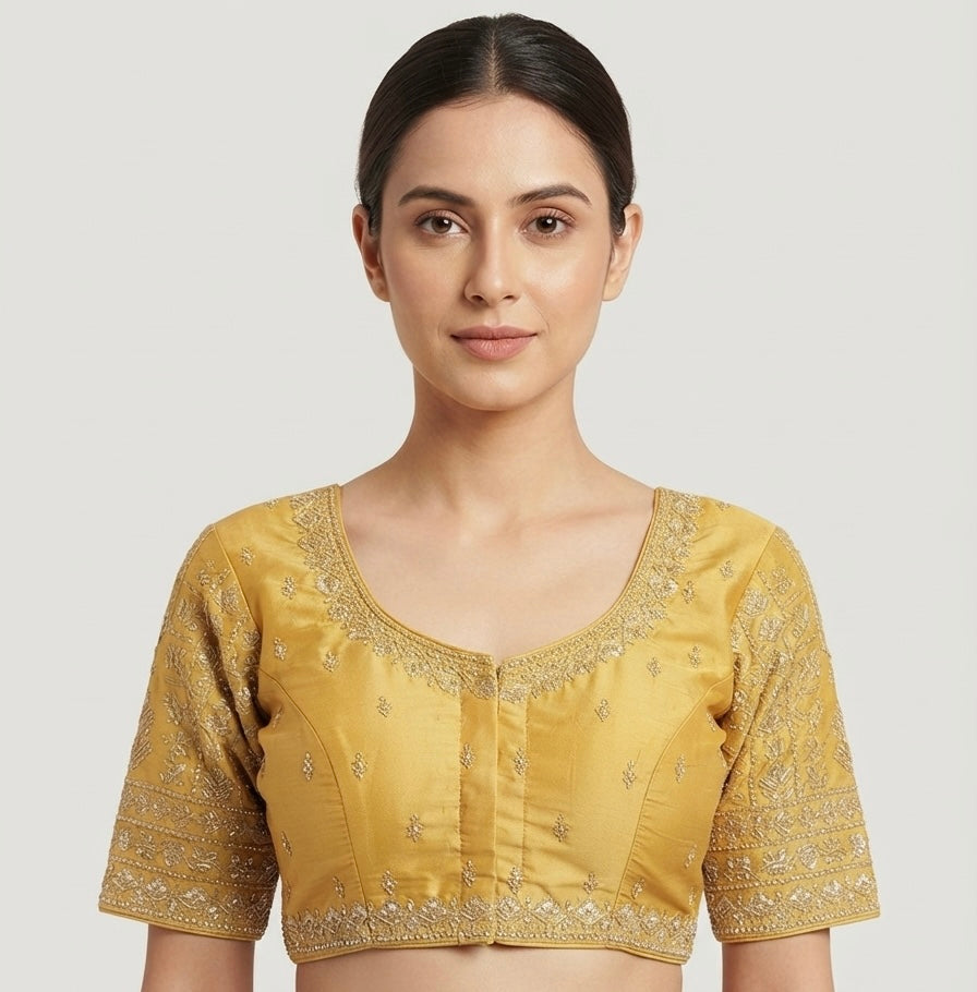 Golden maggam work