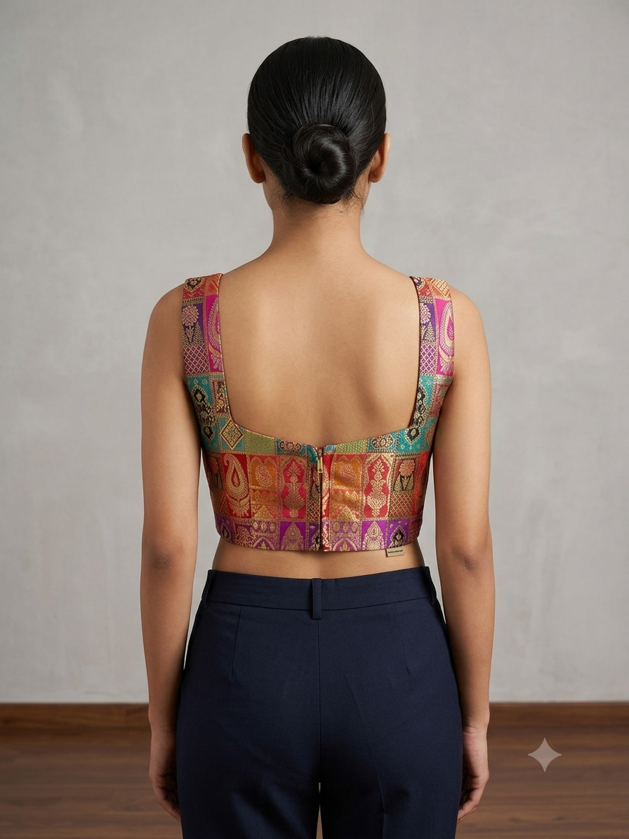 Banaras sleeveless premium blouse 👚
