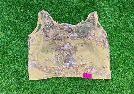 Butterfly net work blouse with hands