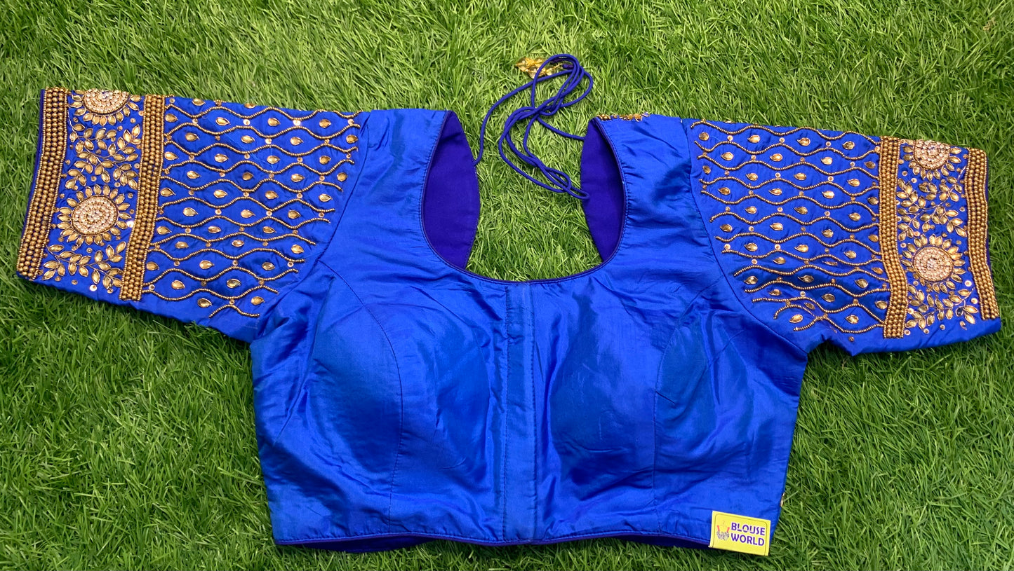 Sky 🌌 blue colour designer maggam blouse