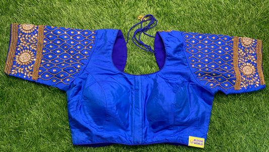 Sky 🌌 blue colour designer maggam blouse