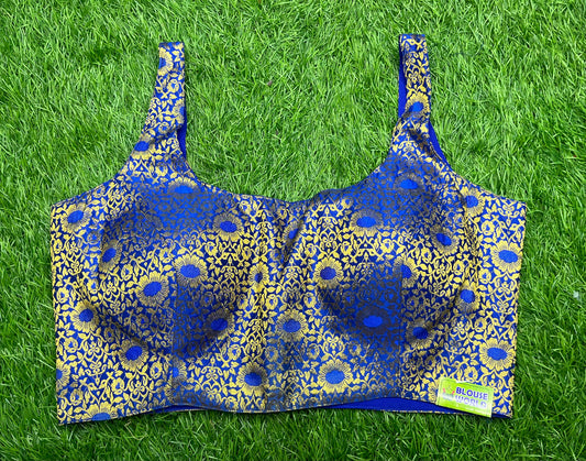 Royal blue 🦋 Banaras printed blouse 👚