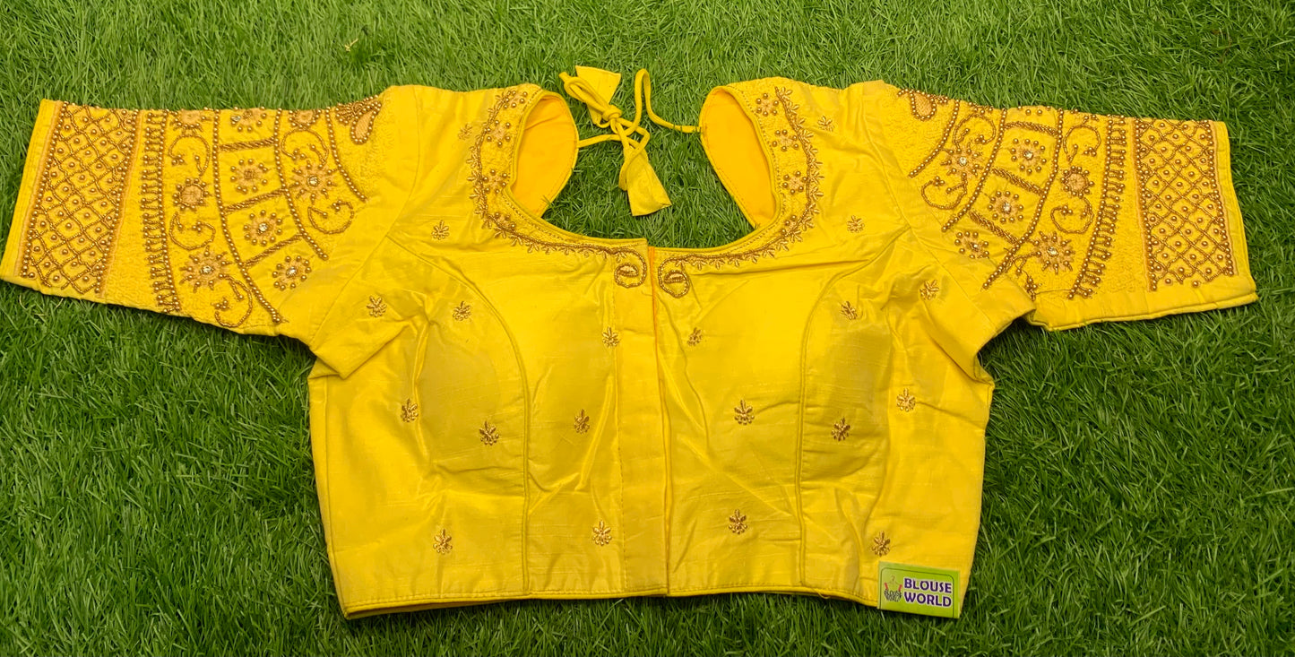 Lemon 🍋 yellow designer blouse