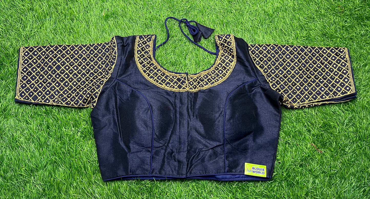 Navy blue stone work blouse 👚