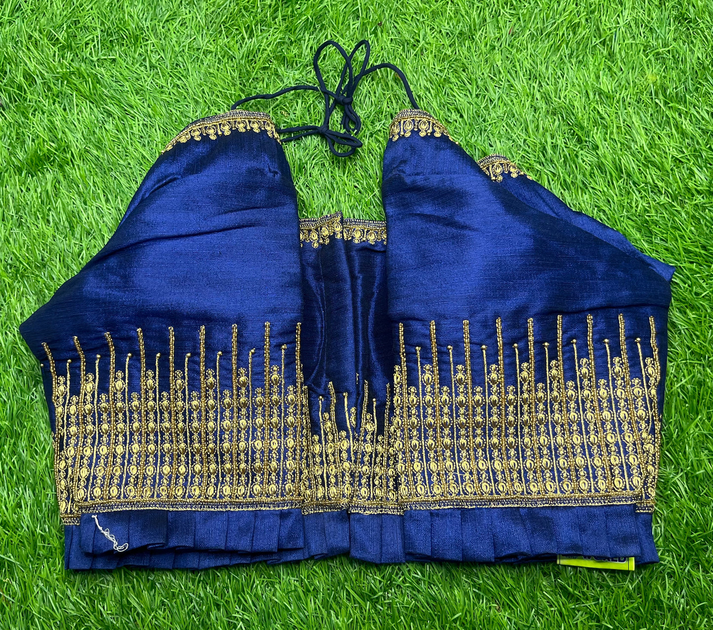 Navy blue simple hand work blouse 👚