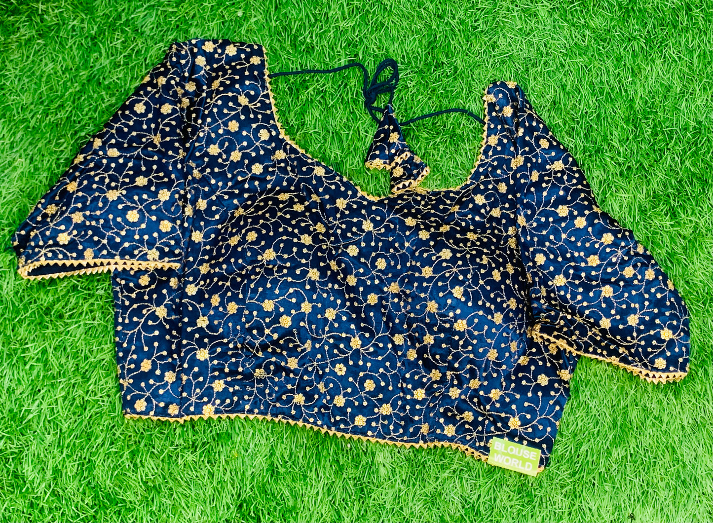 Navy blue fancy blouse