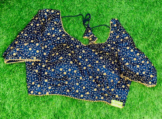Navy blue fancy blouse