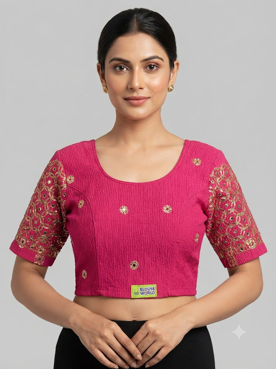 Chamki hands work stretchable Blouse 👚 (2xl size