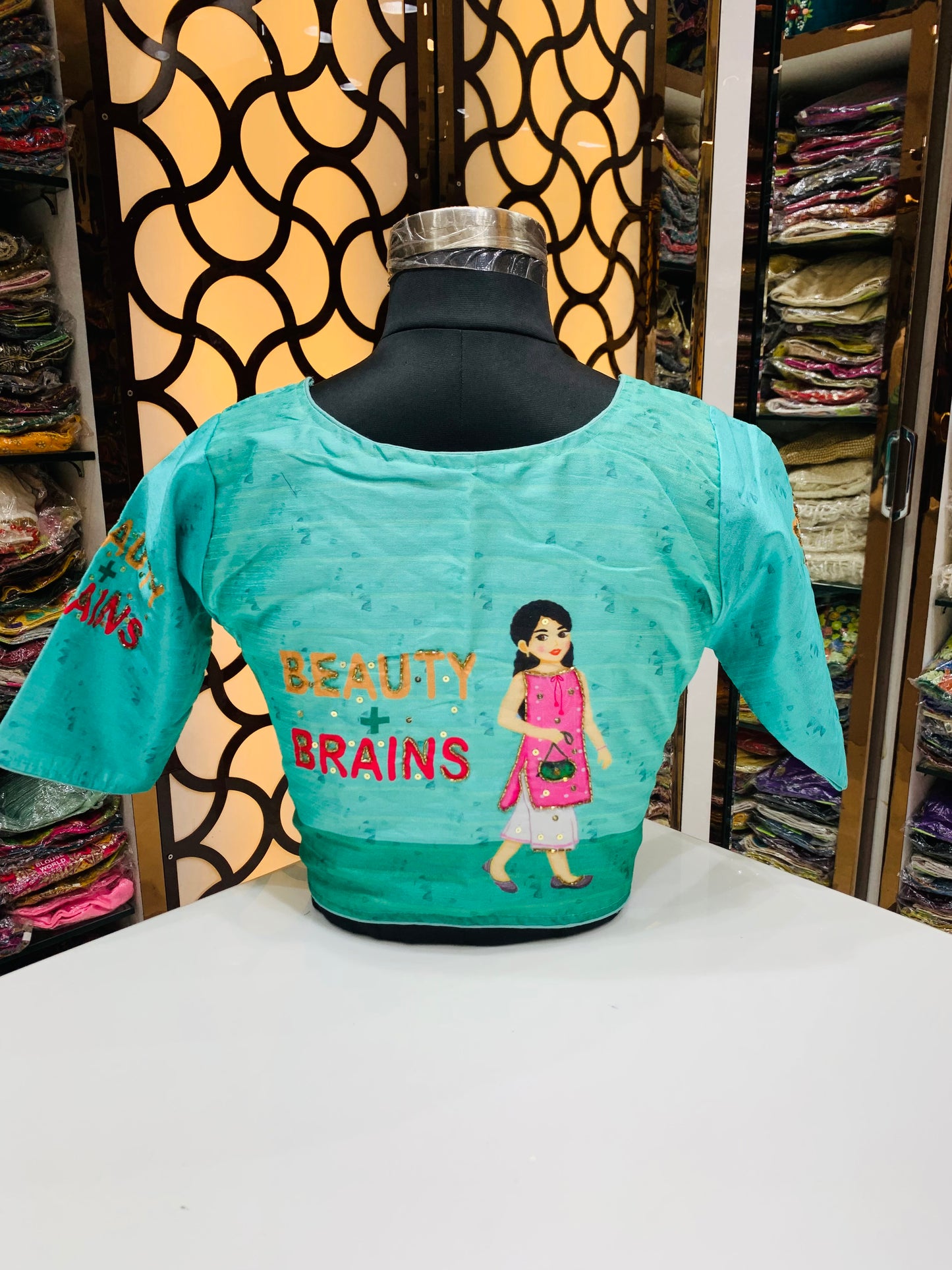 Beauty + brain fancy blouse