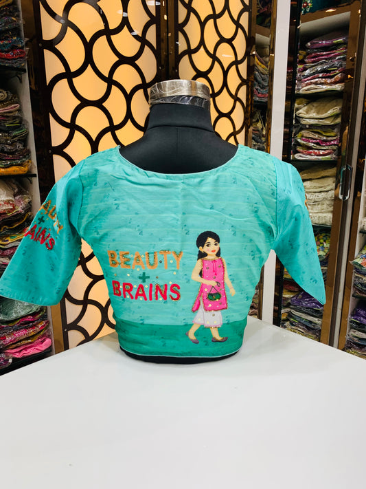Beauty + brain fancy blouse