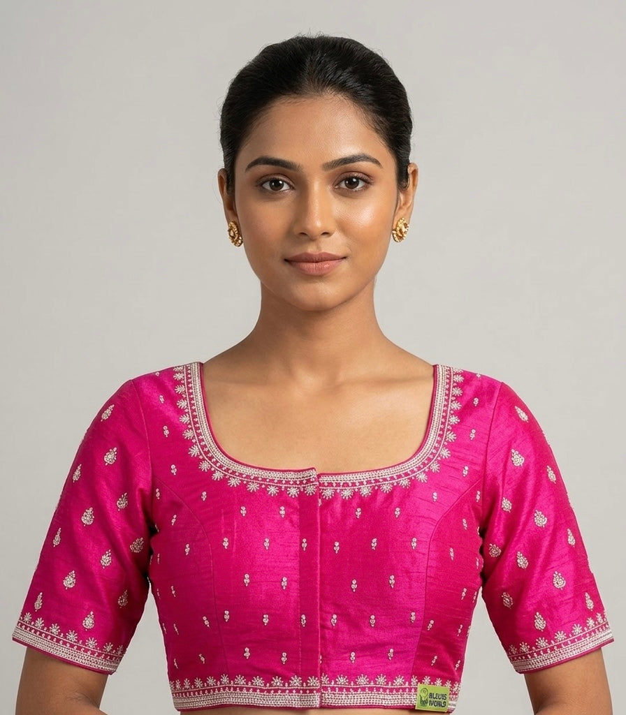 Silver butta work blouse