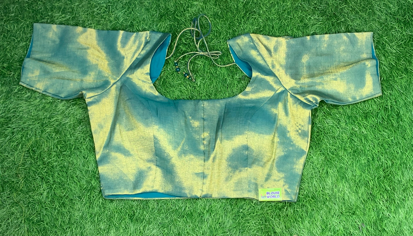 Sky tissue blue plain blouse 👚 size 34 to 42 size
