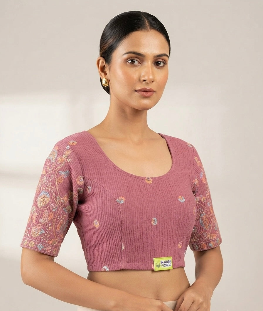 Flower hands work stretchable Blouse 👚 (2xl size