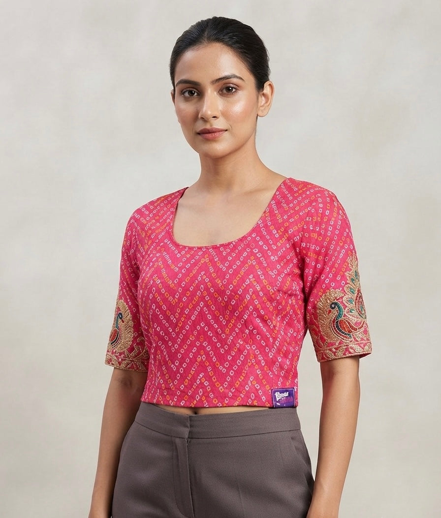 Badhni hands work stretchable Blouse 👚 (2xl size￼