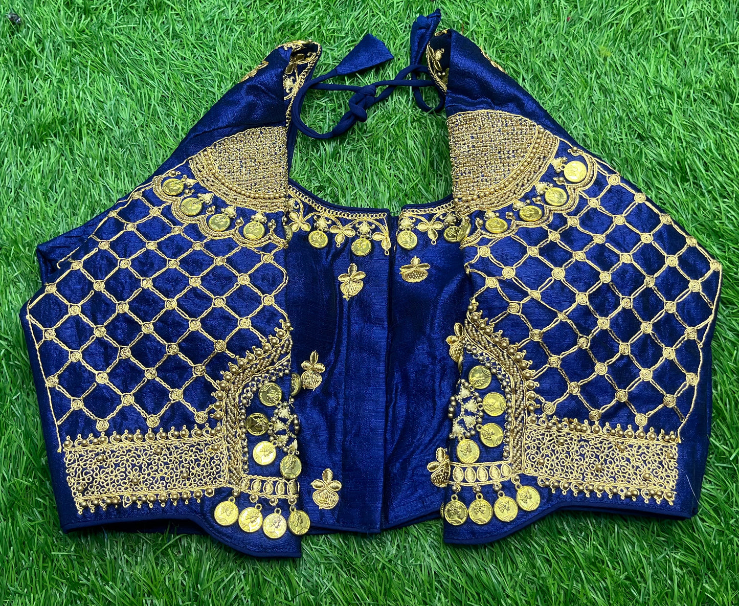 Navy blue coin 🪙 work blouse 👚