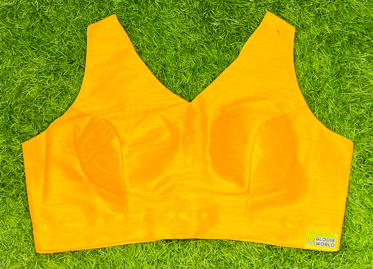 Bright yellow v neck with hands available