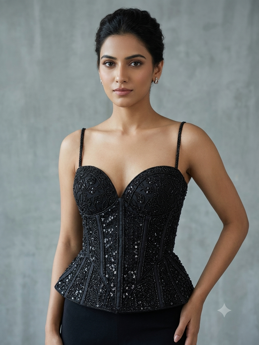 Kardana sleeveless corset blouse