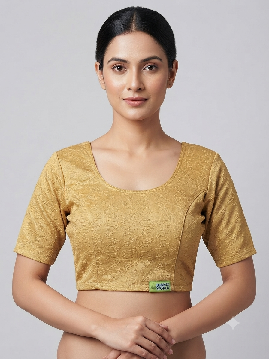 Golden stretchable Blouse 👚(2xl size
