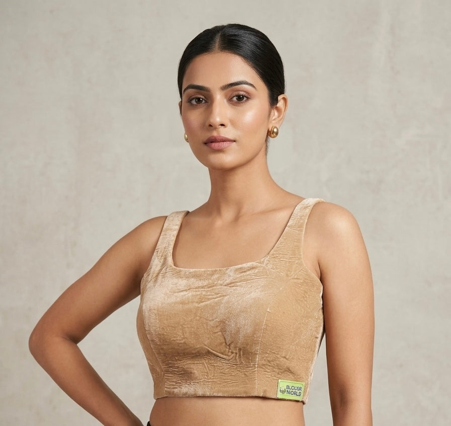 Stylish velvet sleeveless Blouse 👚