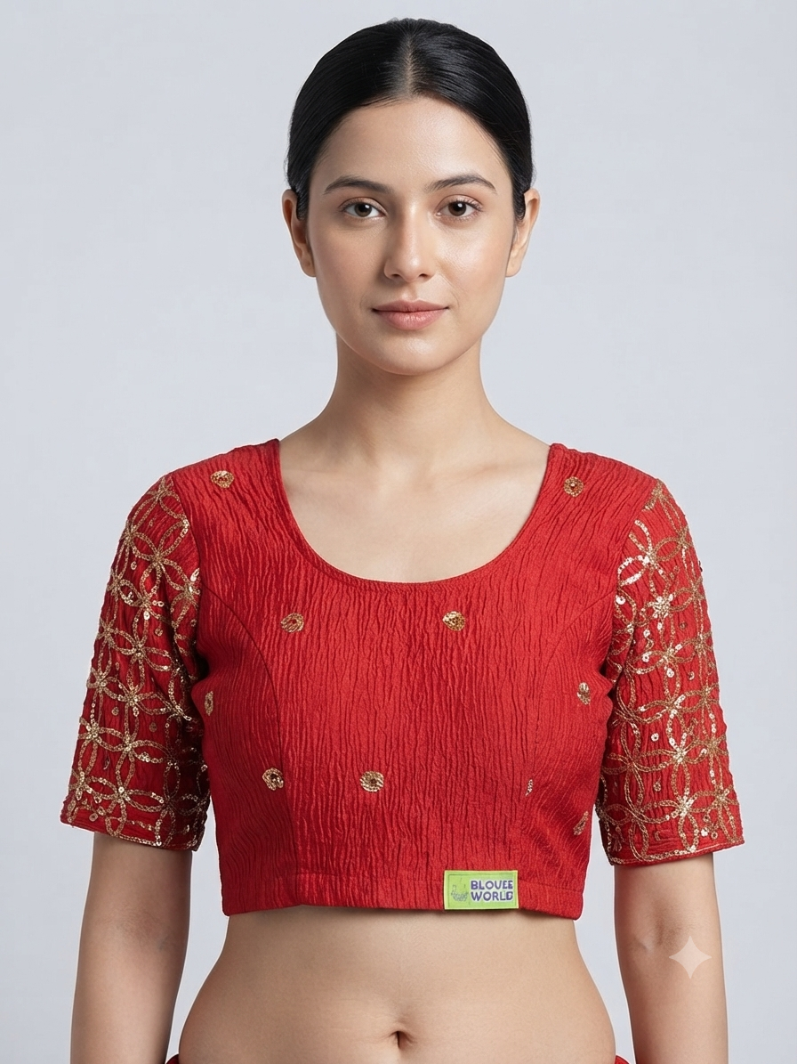 Chamki hands work stretchable Blouse 👚 (2xl size