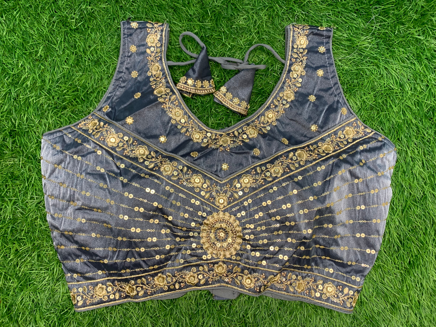 Ash colour fancy blouse with hands