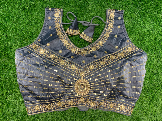 Ash colour fancy blouse with hands