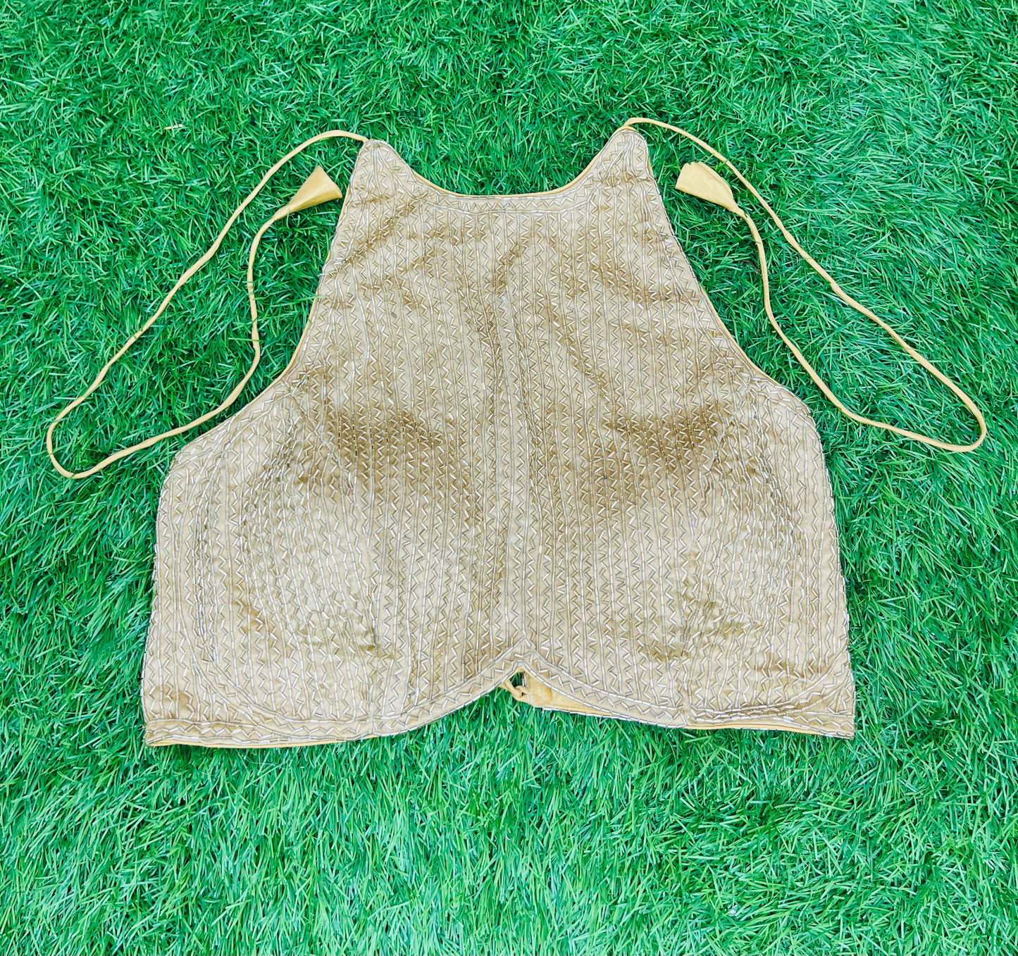 Halter neck gold blouse