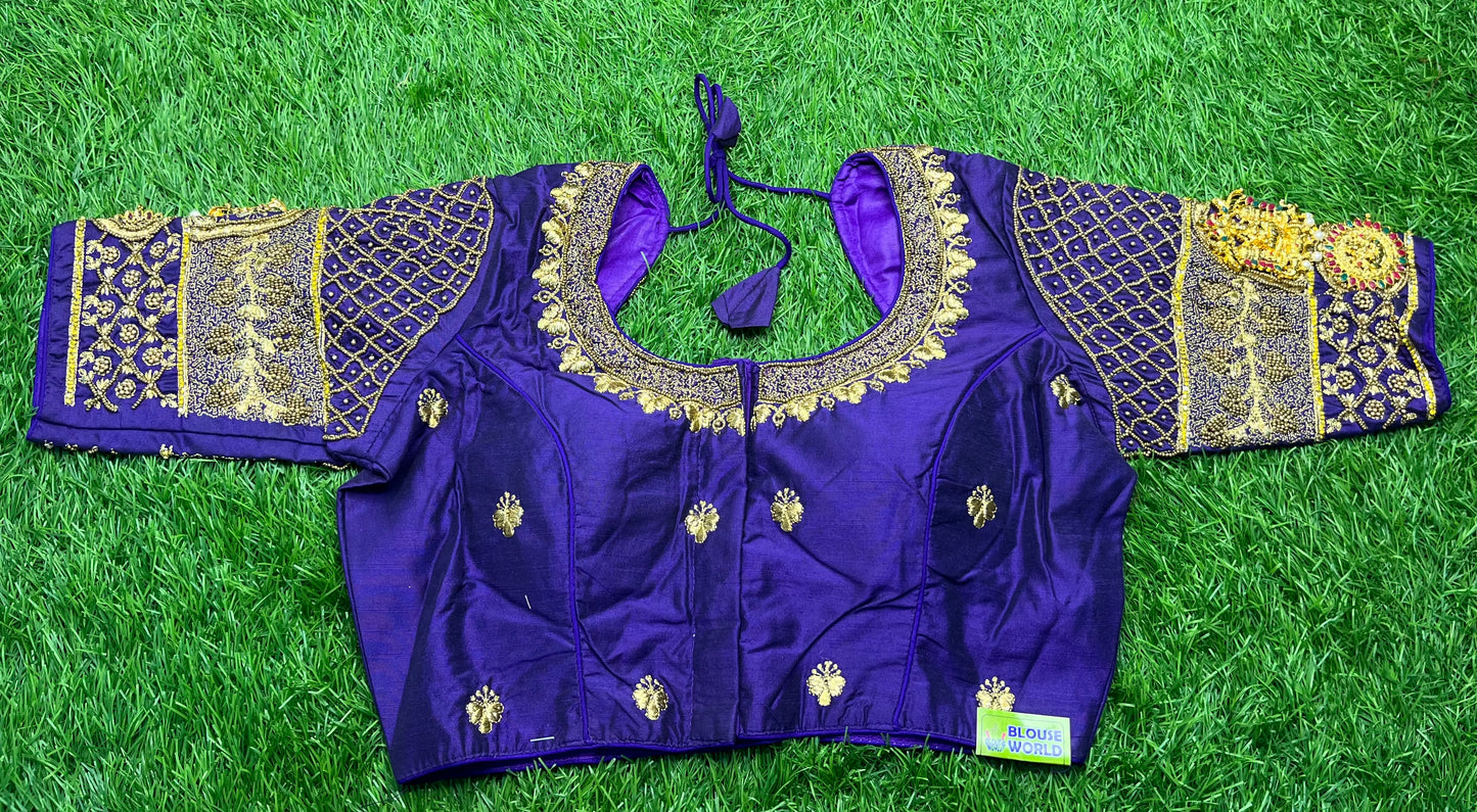 Purple shade with double billa model blouse