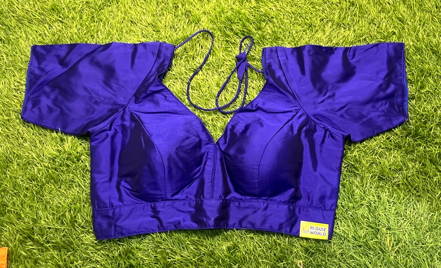 Purple blouse plain v neck blouse