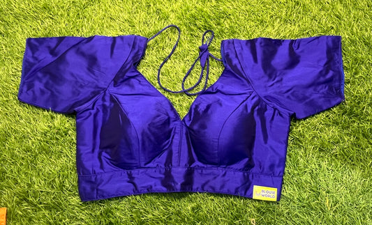 Purple blouse plain v neck blouse