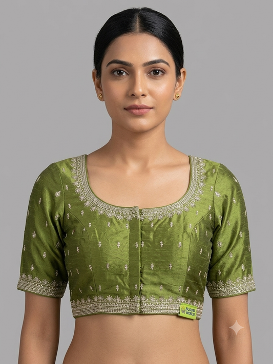 Silver butta work blouse