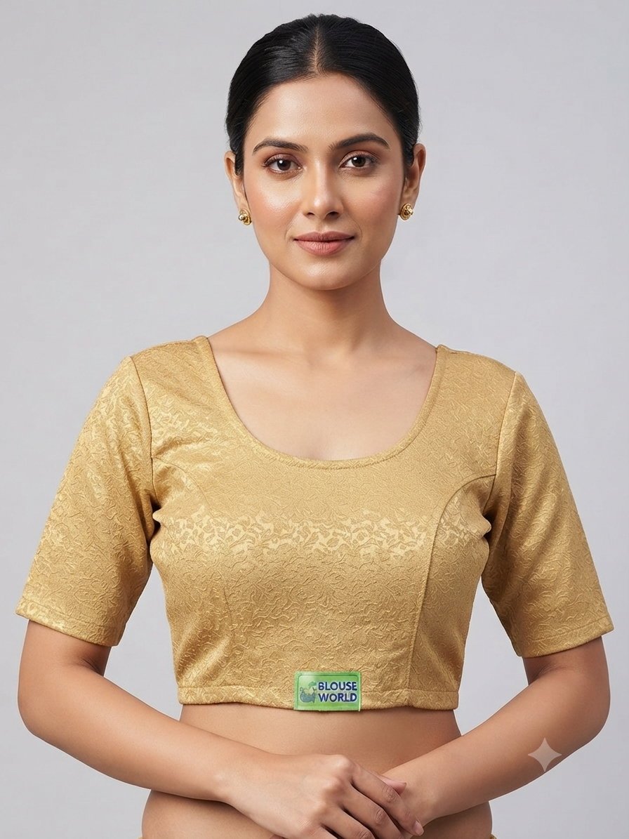 Golden stretchable Blouse 👚(2xl size