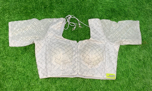 Grey silver blouse with hands