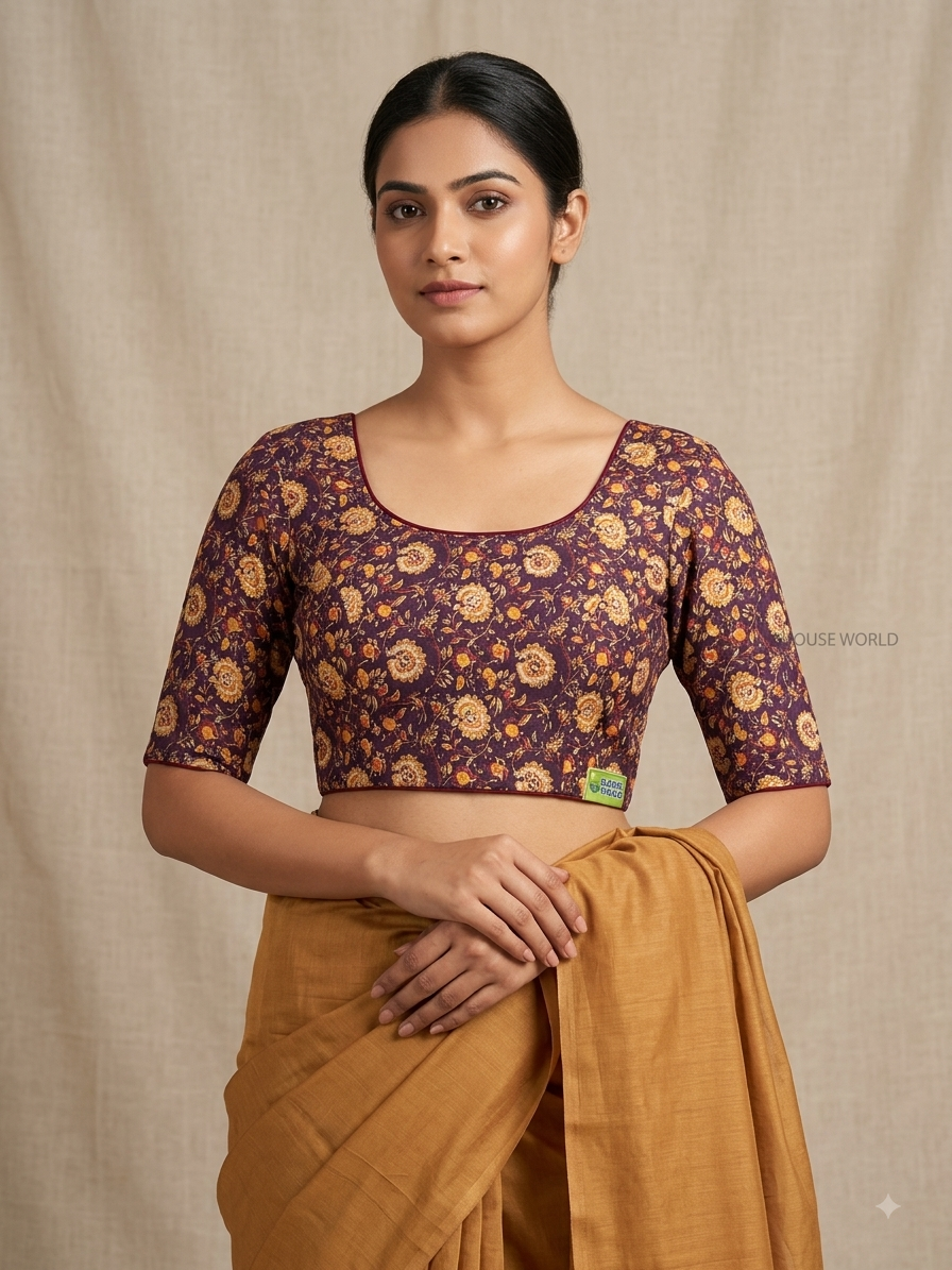 Kalamkari stretchable blouse 👚(xxl