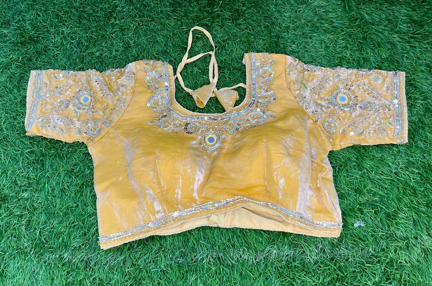 Golden organza blouse