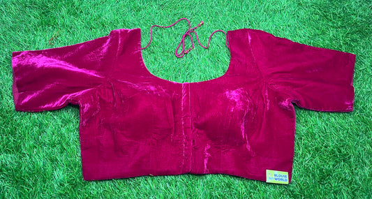 Rani pink plain velvet blouse 👚