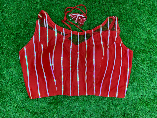 Red fancy blouse
