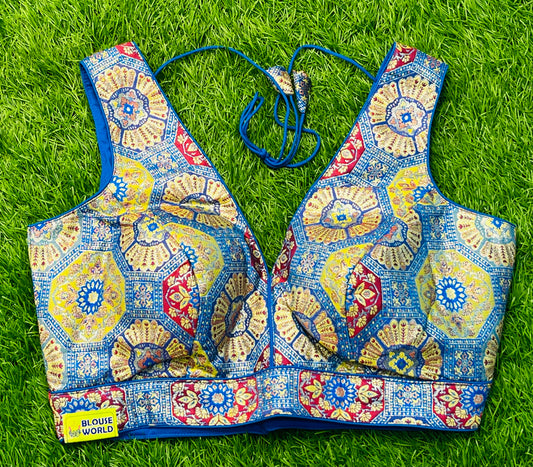 Dark blue v neck multicolour hands available