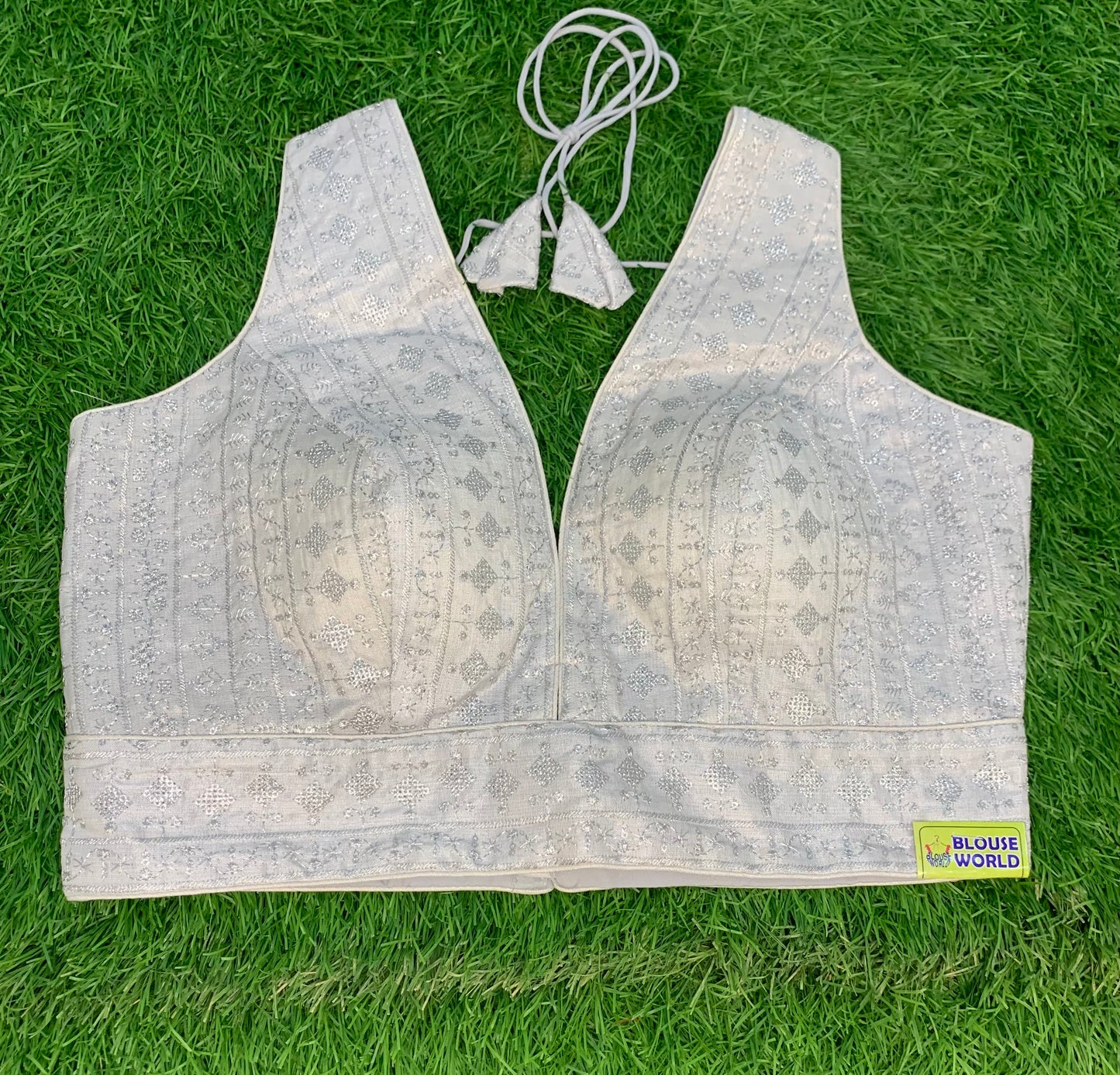 V neck designer blouse hands available