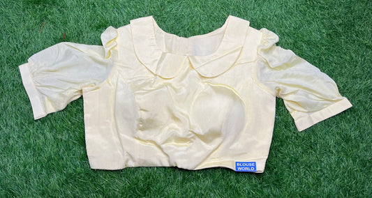 cream 🍨 colour puff hands collar neck blouse 👚
