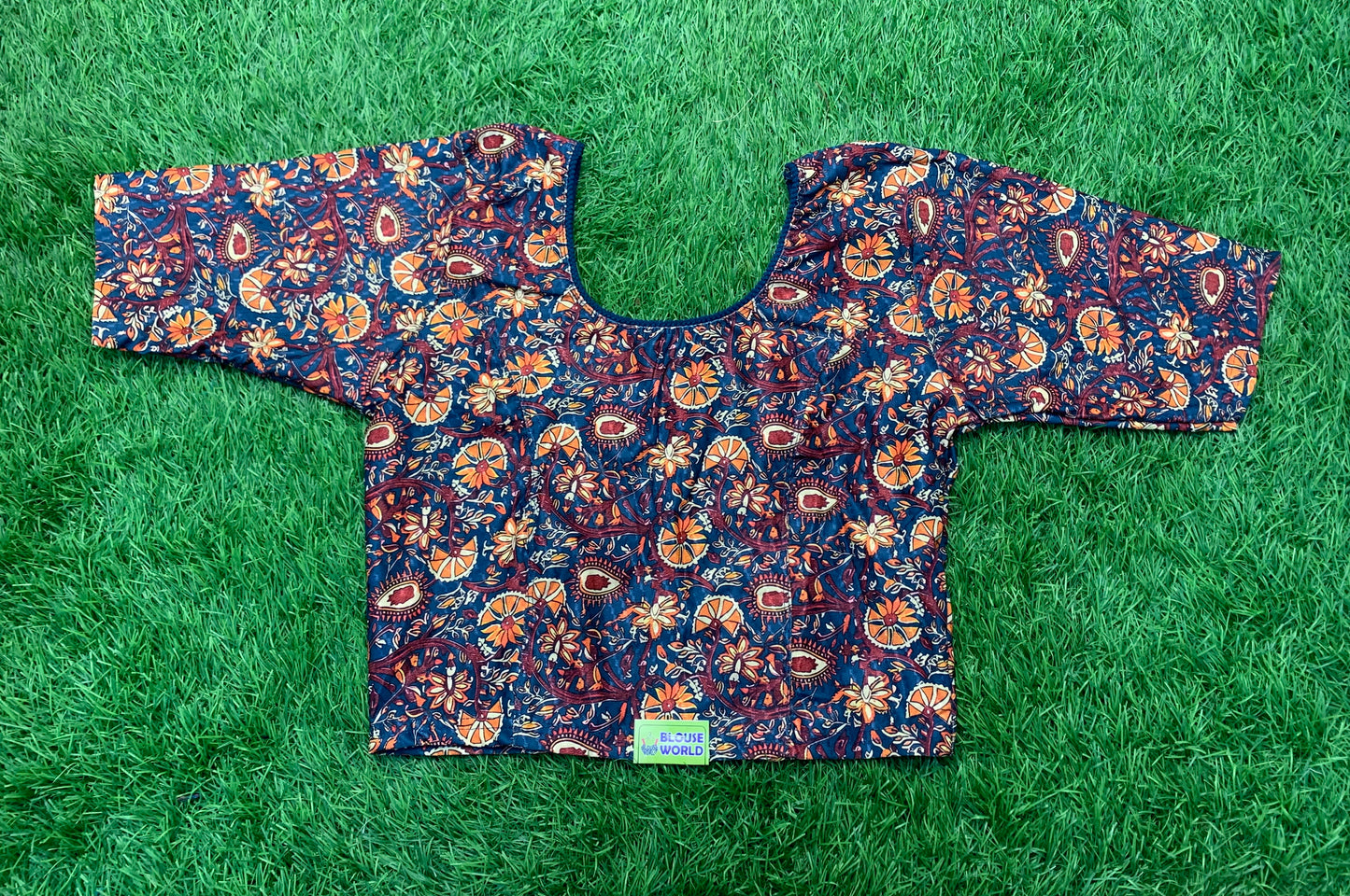 Kalamkari printed stretchable blouse 3XL