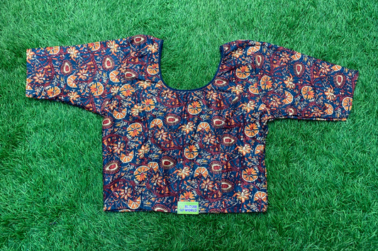 Kalamkari printed stretchable blouse 3XL
