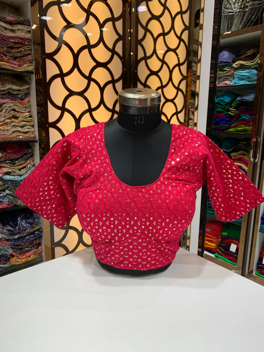 Rani 👸 red colour fancy blouse 👚