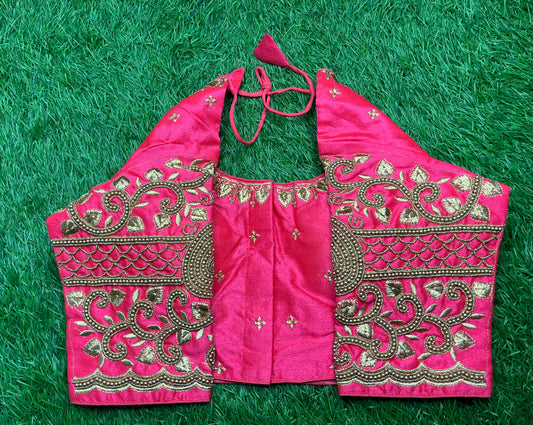 Peach 🍑 colour heavy handwork blouse 👚