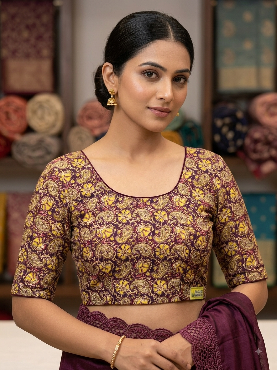 Kalamkari stretchable blouse 👚(xxlsize
