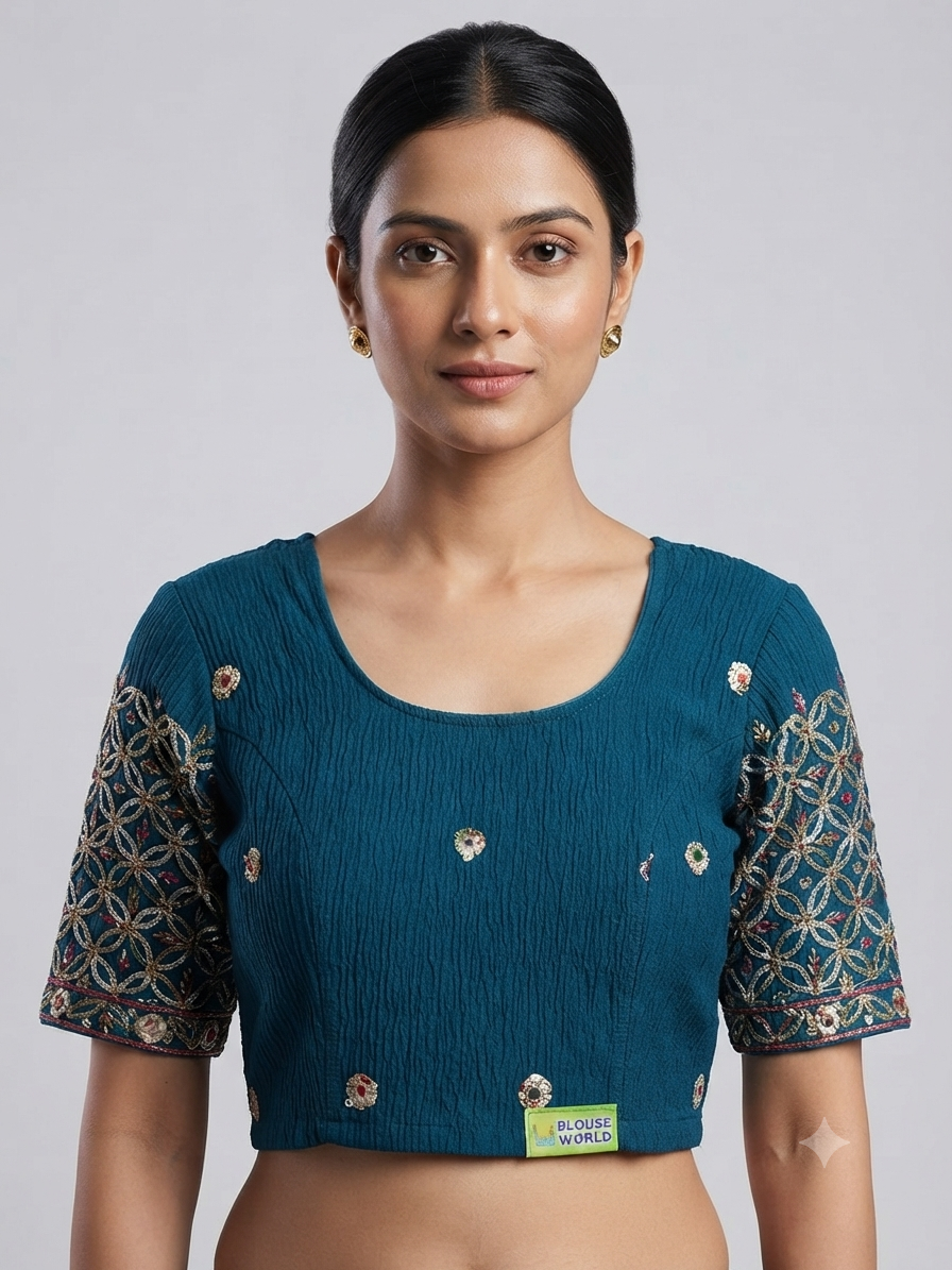 Chamki hands work stretchable Blouse 👚 (2xl size