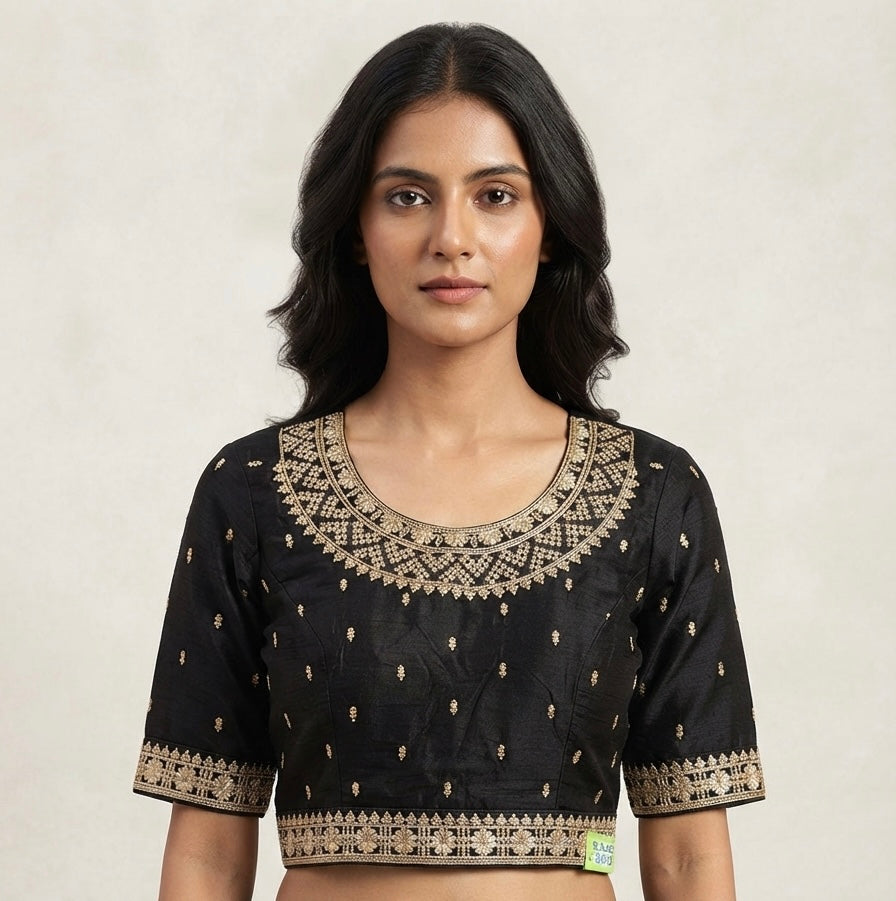 Black designer blouse