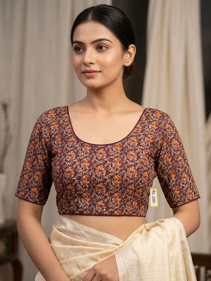 Kalamkari stretchable blouse 👚(xxlsize
