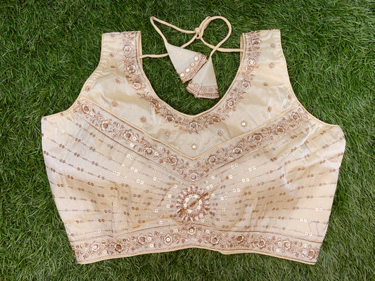 Golden with hands fancy blouse