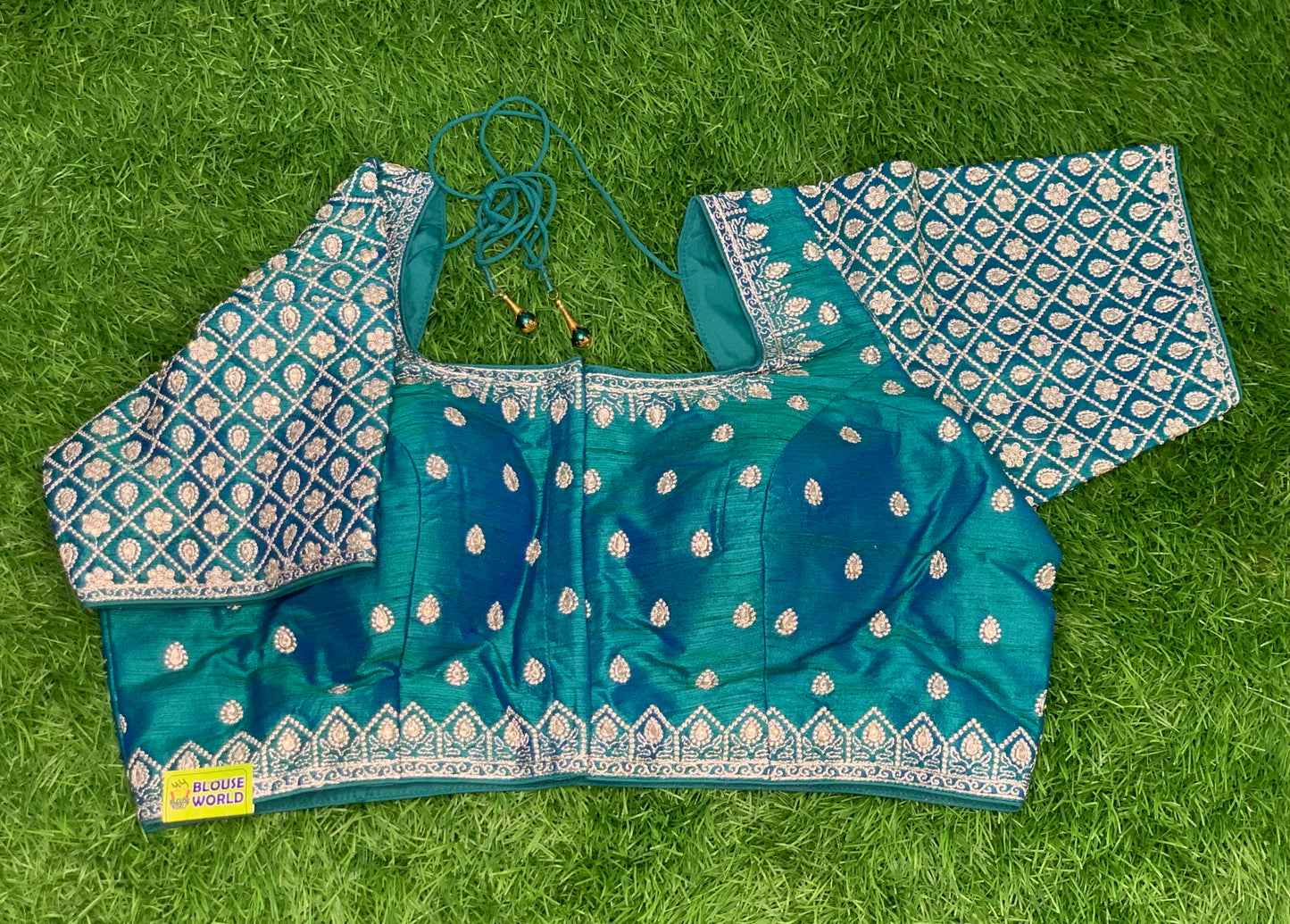 Blue dual shade work blouse